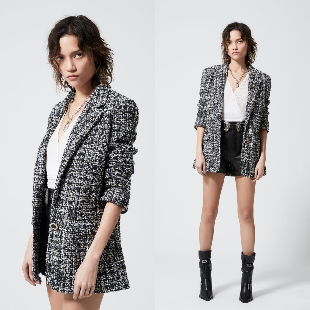 NWT The Kooples London Tweed Blazer